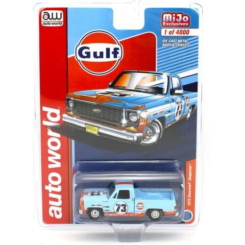 Auto World AW Mijo cars 1/64 Chevy pickup Gulf K1318 Collector Edition Metal Diecast Model limited edition Cars Kids Toys Gift