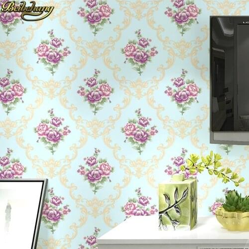 Beibehang Simple vertical stripes non-woven wallpaper classic wall paper roll wall covering wall paper floral papel de parede 3D