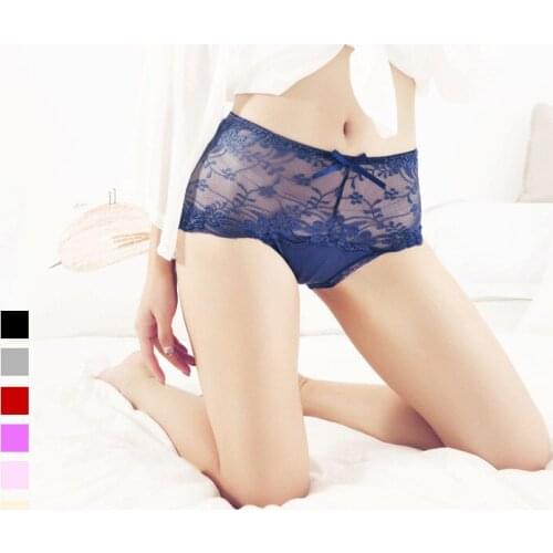 Ladies Underwear Woman Panties Sexy Lace Plus Size M-XXL Panty Transparent Mid-Rise Cotton Crotch Briefs Intimates Hot Sale