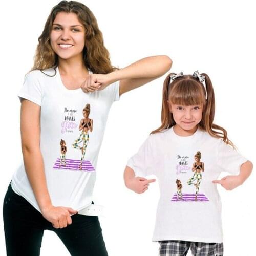 New Print Family T-shirt Mommy and Me Clothes Short Sleeve Family Matching Clothes Christmas Clothes Boys Clothes Casual T-shirt