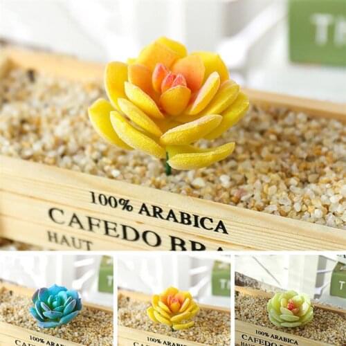 Artificial Succulent Plant Decorative DIY Lifelike Plastic Succulent Fake Plant Garden Decoration Mini Desktop Bonsai