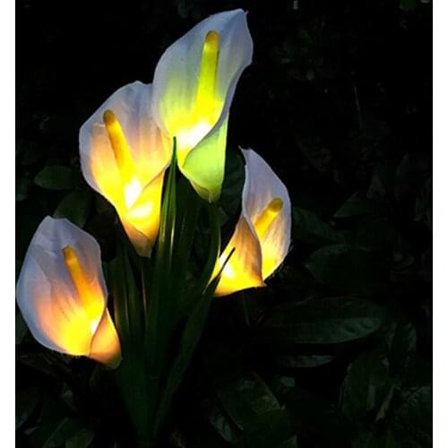 Calla Lily Night Light LED Solar Light Outdoor Yard Garden DecorationSolar Powered Lamp Outdoor Garden Flower Lamp Decorative