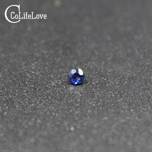 1.5mm round sapphire loose gemstone for jewelry shop 100% natural sapphire side stone for jewelry DIY