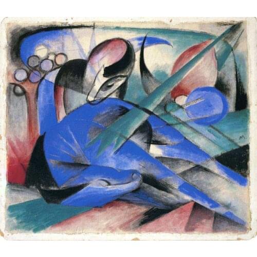 Horse Asleep by Franz Marc Painting Oil on canvas High quality hand painted abstract art reproduction