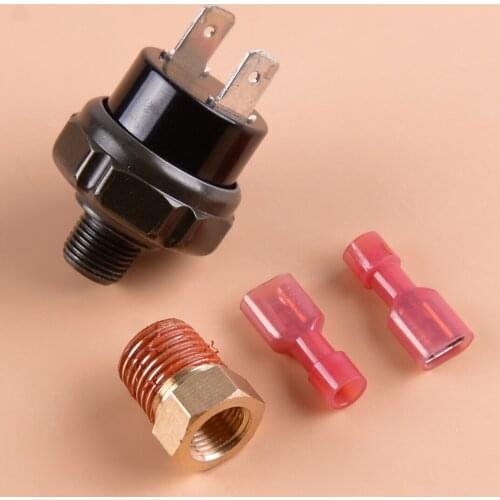 LETAOSK 4pcs 1/8' To 1/4'' NPT 70-100 PSi 12V 24V Air Compressor Tank Pressure Control Switch Valve Kit