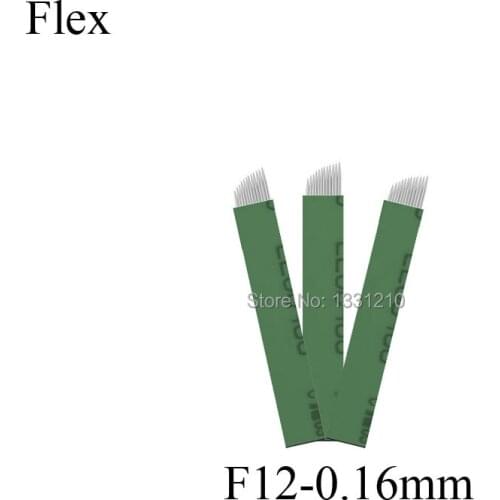 Laminas Microblading Flex12 - 0,16mm ( Nano ) Permanent Makeup Eyebrow Tattoo Microblading Needles Eyebrow Disposable Blades