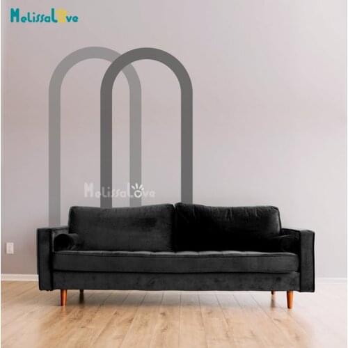 Minimalist Double Arch Shape Decal Set Living Room Bedroom Boho Interior Nordic Style Removable Vinyl Wall Sticker Mural BD731