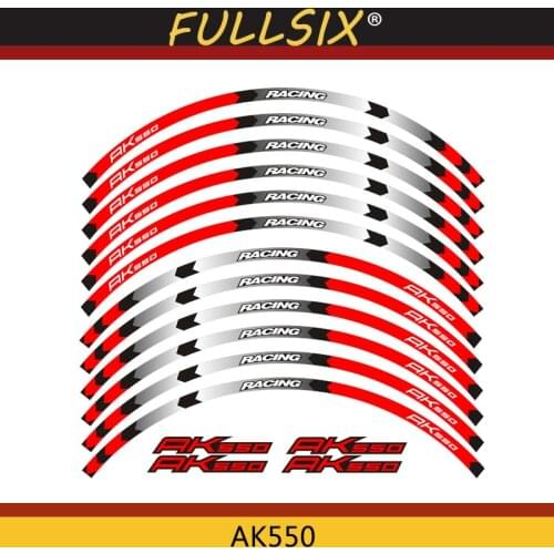 Motorcycle For KYMCO AK550 AK 550 15inch Thick Edge Outer Rim Sticker Stripe Wheel Decals Reflective waterproof Sticker