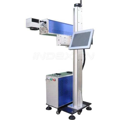 Non-metal Engraving 30W 50W Co2 flying online conveyor belt laser marking machine