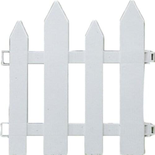 New White Christmas Tree Fence Round Head Pointed PVC Fence Garden Guardrail No Corrosion Surround Fence