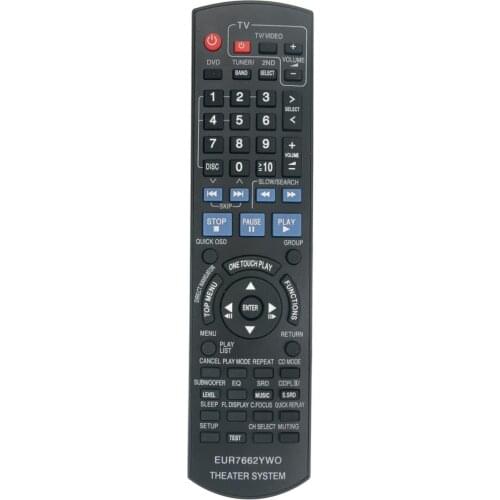 New Remote Control EUR7662YWO EUR7662YW0 for Panasonic Home Theater System SCPT950 SAPT950 SAPT1050 SAPT750 SAPT753