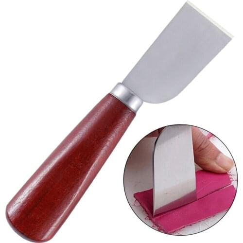 LMDZ Leather Cutting Knife with Red Handle Professional Leather DIY Cutting Tool for Leather Cutting and Handmade Craft