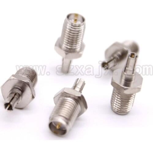 Wholesale JX connector 100pcs SMA to CRC9 connector straight RP-SMA female to CRC9 Nickel plating adapter free shipping
