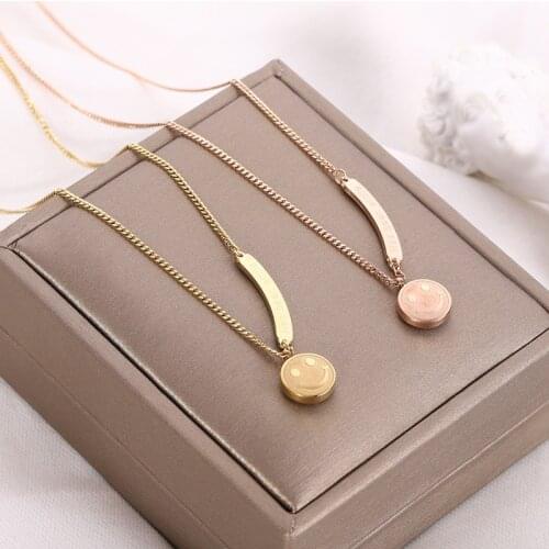 Trendy Korean Style Has Been Smile Smile Face Pendant Women Chokers Necklaces Ladies No Fade Birthday Day Gift Jewelry Female