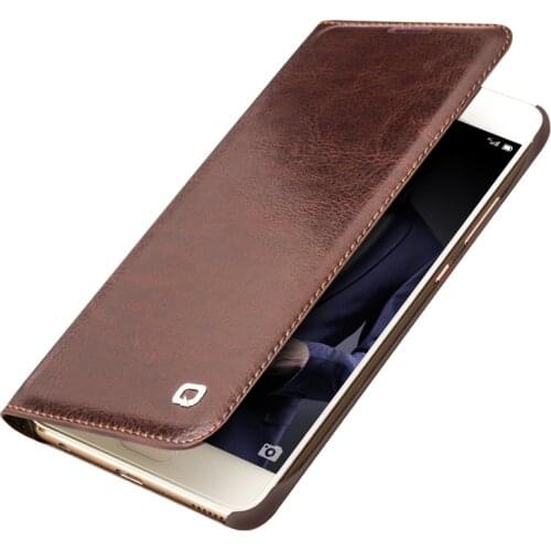 QIALINO NEW Cases for Huawei Ascend P10 plus Luxury Genuine Leather Flip Case For Huawei P10 fashion Full Protective back case