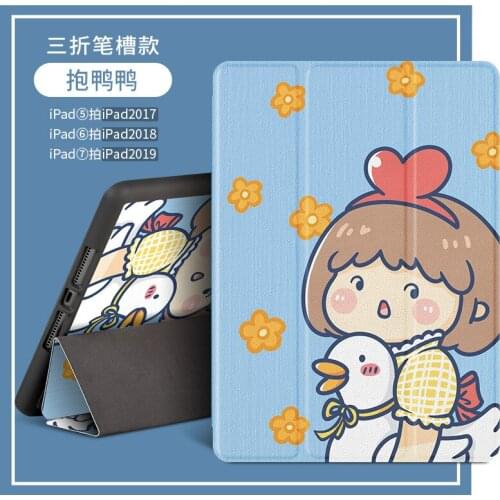 Cute Cartoon Case for iPad 10.2 8th 2020 Air 4 10.9 iPad Pro 11 Case 2020 With Pencil Holder 7th 6th Mini 5 Funda Pro 10.5 Air 2