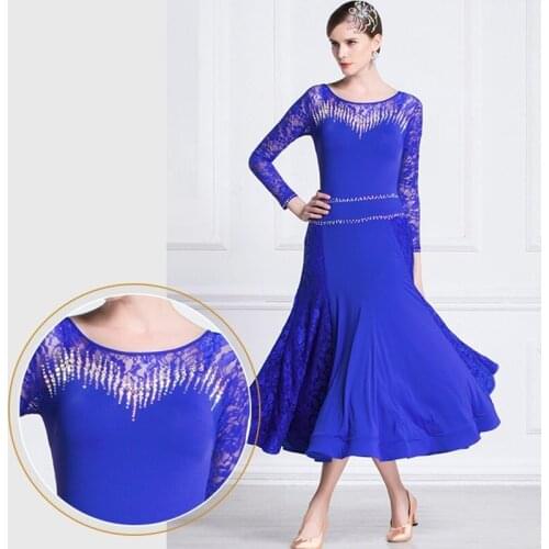 Standard ballroom dress women standard dance dress Spanish Dress luminous costumes dance wear women lace rumba costumes