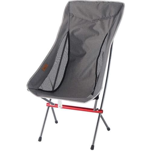 Outdoor Folding Chair Heightening Solid Color Moon Chair Portable Camping Fishing Chair Leisure Oxford Cloth Beach Chair LD726