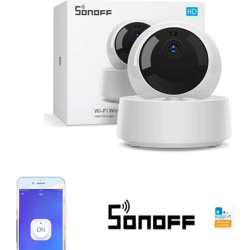 SONOFF GK-200MP2-B 1080p Wireless Smart IP 360 Coverage IR Night Vision 2-Way WIFI or Ethernet Cable Security Monitor Camera