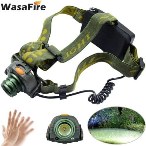 XPE-R3 Powerful LED Head Flashlight Rechargeable Motion Sensor Headlamp Headlight IR Sensors Led Head Lamp Torch Light 18650/aaa