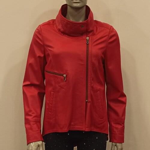 Women Spring Genuine Leather Red Jacket %100 Real Sheepskin Coat 2021 New Fashion Casual Black Blue-Printed Female Outerwear