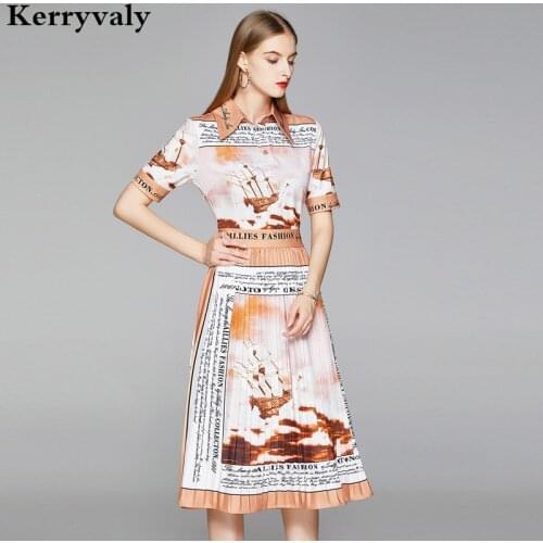 New Retro Printed Pleated Summer Dress Ropa Mujer Verano 2021 Robe Vintage Midi Party Dress Damen Kleider Sukienki K5555