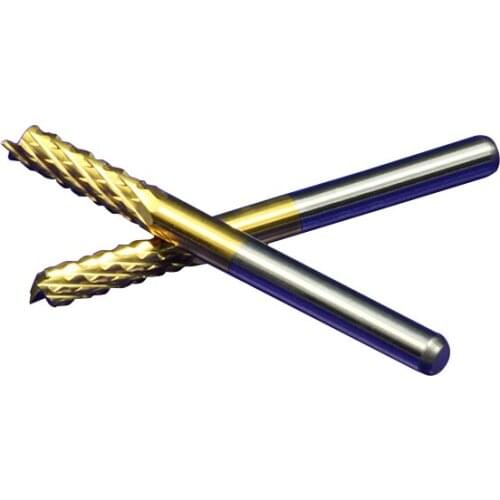 10pcs Titanium Coat Carbide 0.6mm-1.5mm End Mill Engraving Bits CNC Rotary Burrs Set