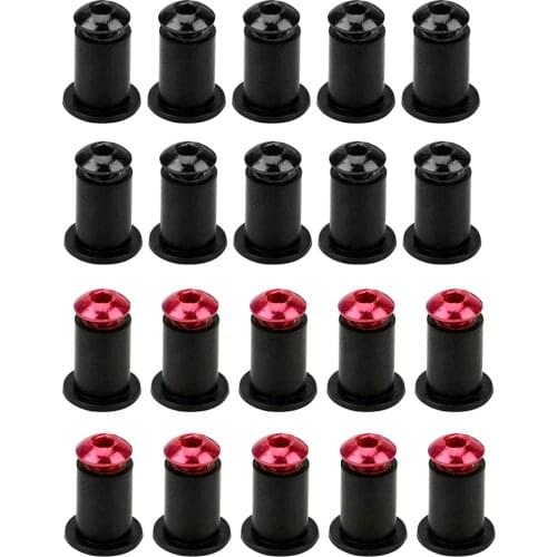 10pcs M5 5mm Bolt Nut Washer Screw Spanner Motorcycle Fairing Windshield Fasteners Kit Tools Accessories For Suzuki Honda BMW