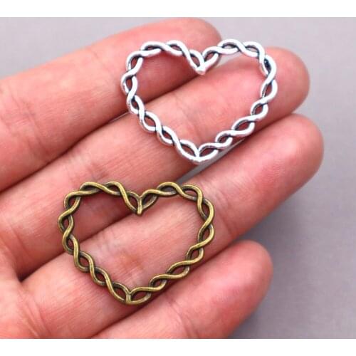 10pcs Alloy charms heart connector charms heart Pendants Fit Necklace & Pendant DIY Making