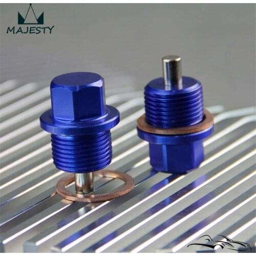 2PCS M20x1.5 Magnetic Engine Oil Pan Drain Filter Adsorb Plug Bolt + Washer