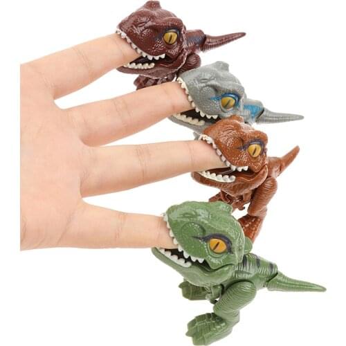 4pcs/set Finger Dinosaur Egg Toy Creative Tricky Tyrannosaurus Model Dinosaur Toy