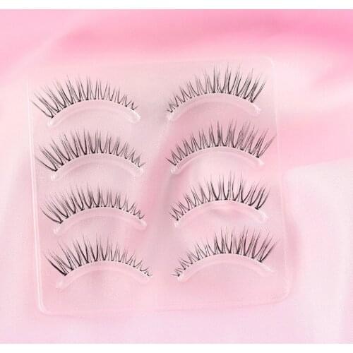 50set 4pair/set Natural Sparse Cross Eye Lashes Extension Makeup Handmade Long False Eyelashes fashion