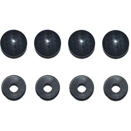 8Pcs/Set Plastic License Plate Frame Fixed Screw Fittings Carbon Fiber Type 18.8mm 17mm car Auto vehicles repair accessories new