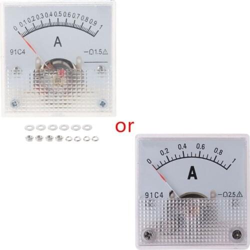 91C4 Ammeter DC Analog Current Meter Panel Mechanical Pointer Type 1/2/3/5/10/20/30/50/100/200/300/500mA A T5UC