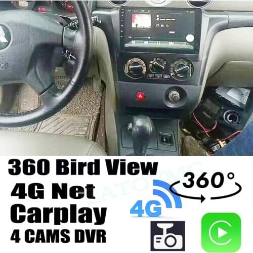 Car Audio Navigation GPS Stereo Carplay DVR 360 Birdview 4G Android System For Mitsubishi Montero Outlander Airtrek 2001~2008