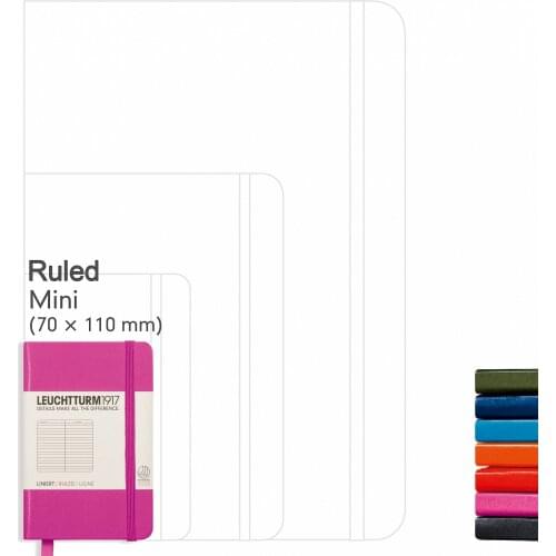 Leuchtturm1917 Notepad Medium (A7), Hard Cover, 169 Numbered Pages - Ruled