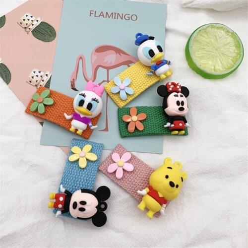 Disney childrens hair accessories headdress hairpin Minnie Mickey hairpin girls winnies skirt clip doll
