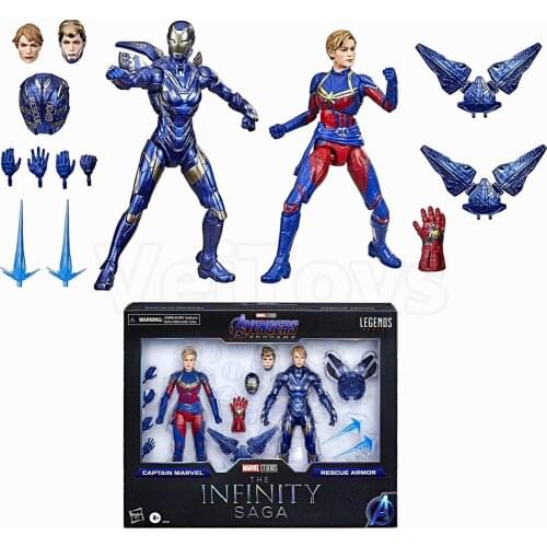 Marvel Legends The Infinity SAGA Avengers Endgame Captain Marvel Carol Danvers Rescue Armor Pepper Potts 6" Action Figure Toys