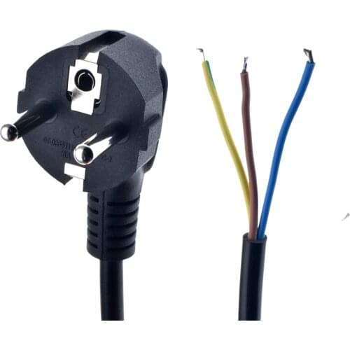 EU European Plug Power Extension Cable 2 Prong Power Supply Cord 1.5m 18AWG For Electrical Sockets LED Floodlight Lamp Light