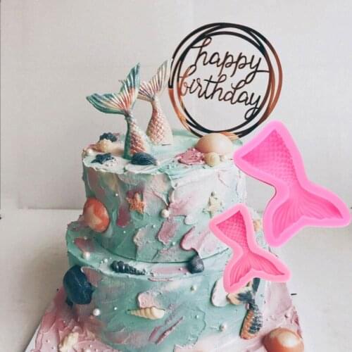 Sugarcraft Sea/Mermaid Tail Silicone Mold Fondant Mold Cake Mold Cupcake Decorating Tools Chocolate Mold