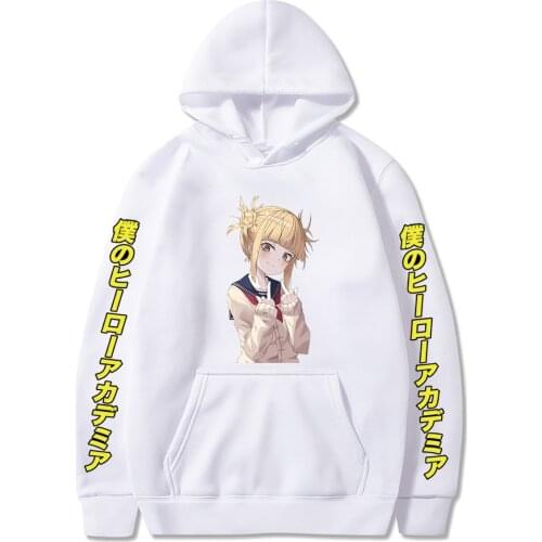 Himiko Toga My Hero Academia Print Hoodies Women Funny Cartoon Print Sweatshirt Long Sleeve Autumn Pullover Harajuku Outwear