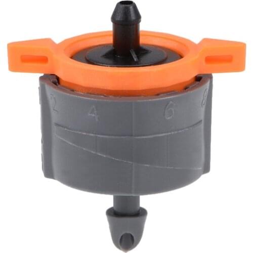 Uxcell Pressure Compensating Dripper 0.5-2.6GPH 2-10L/H Adjustable Emitter, Garden Lawn Drip Irrigation w Hose Connector