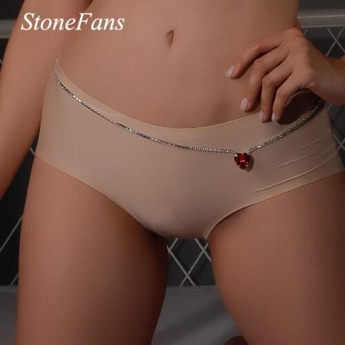 Stonefans Fashion Rhinestone Heart Waist Chain Girdle for Women Bling Crystal Love Pendant Belly Body Chain Beach Jewelry Gift