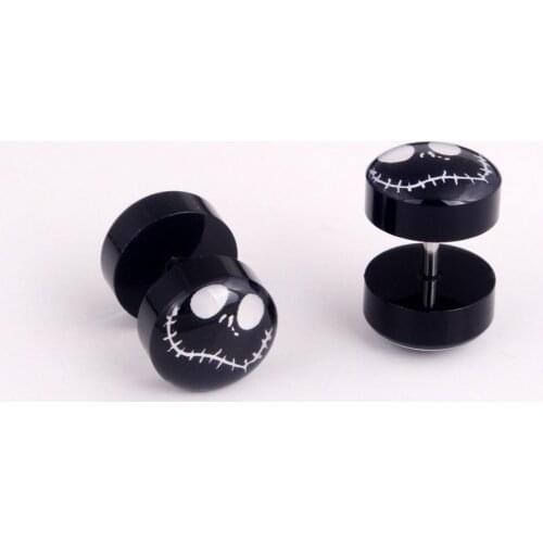 1 PC Hot summer Mask Smiley mens Stud Earring Personality Punk Style Fashion Jewelry for Men Drop Shipping