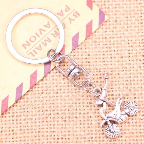 New Fashion Keychain 25x25mm motorcycle motorcross Pendants DIY Men Jewelry Car Key Chain Ring Holder Souvenir For Gift