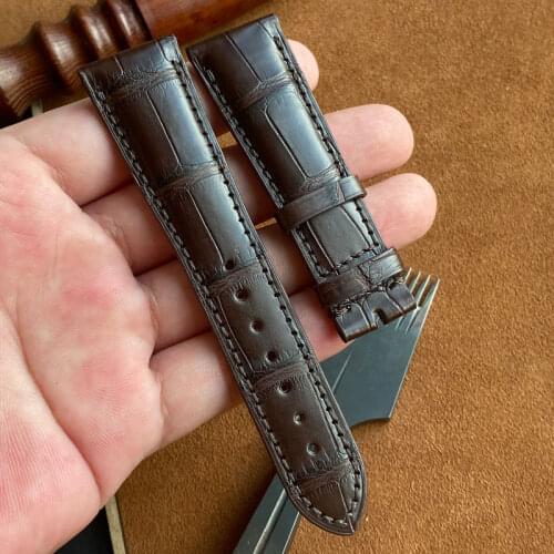 New Crocodile Skin Watch Band Genuine Alligator Strap Handmade Custom CODE 11.59 Watchbands 18MM 20MM 21MM 22MM Men Leather Belt