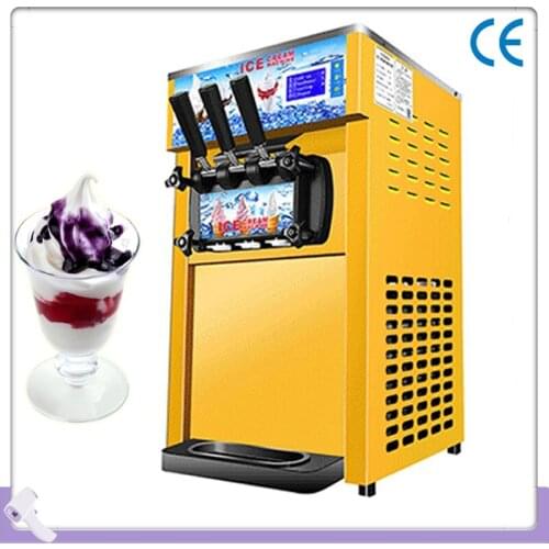 Fully Automatic Soft Ice Cream Machine Commercial Desktop Ice Cream Makers Sweet Cone Ice Cream Machine