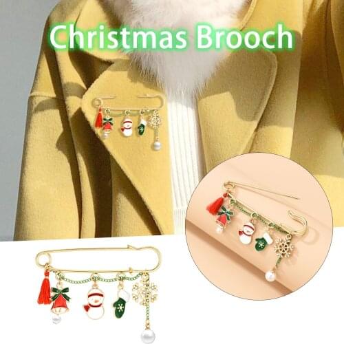 Christmas Decoration Fashion Casual Coat Ornaments Snowman Christmas Brooch 93