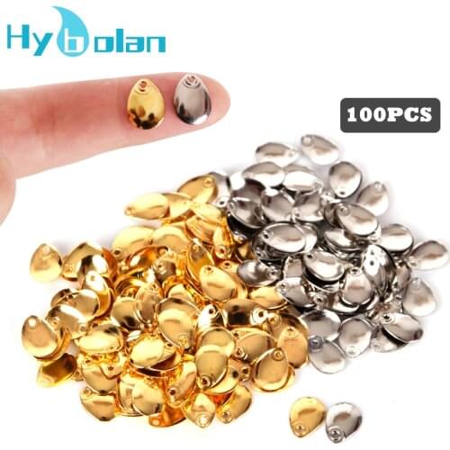 Fishing Lure 100pcs/lot Copper Fish Scale Stripe Spinner bait Blade Fishing Spinner Rings Blade Lure Not Hurt Line Accessories