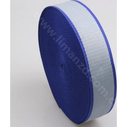 Blue cotton webbing tape cotton webbing strap for shoulder bag strap